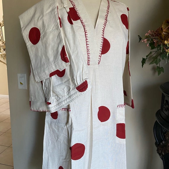 Coordinated matching set palazzo pants kurti top - Picture 3 of 6